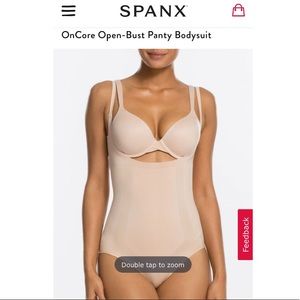 NWT SPANX Oncore Open-Bust Bodysuit Nude